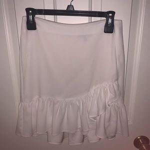 DREW white ruffle skirt